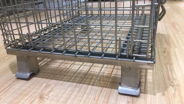 Stable Industrial Wire Containers Strong Metal Mesh Cage 800KG Load Capacity