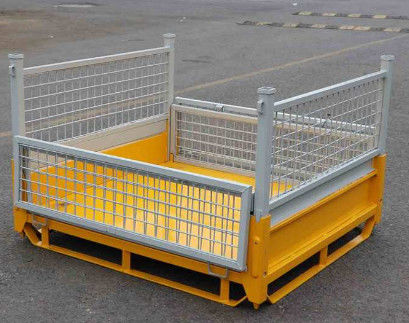 800kg Q235B Steel Industrial Wire Container Stackable For Warehouse